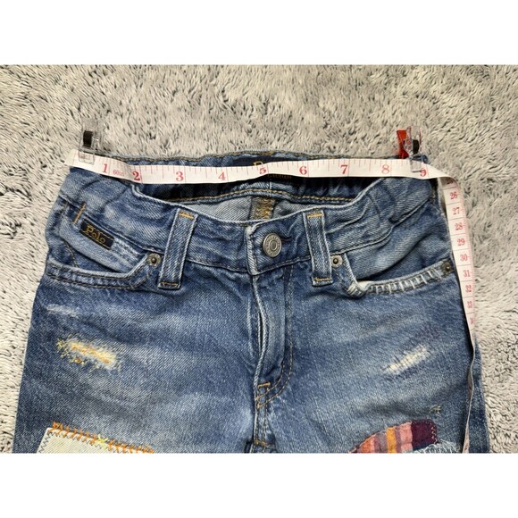 Polo Ralph Lauren Astor Slim Boyfriend Jeans Girls 3T Patchwork Distressed Denim - Picture 13 of 15